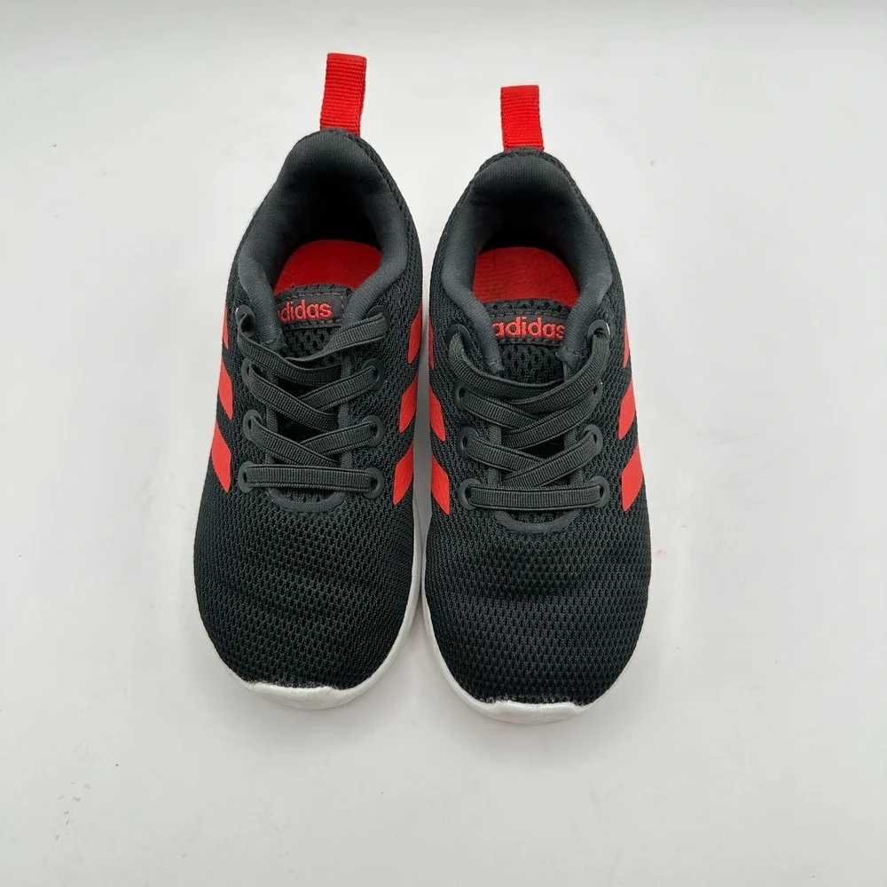 Adidas Sneakers Shoes Kids Toddler Size 6K Black‎ Red Mesh Casual Back To School